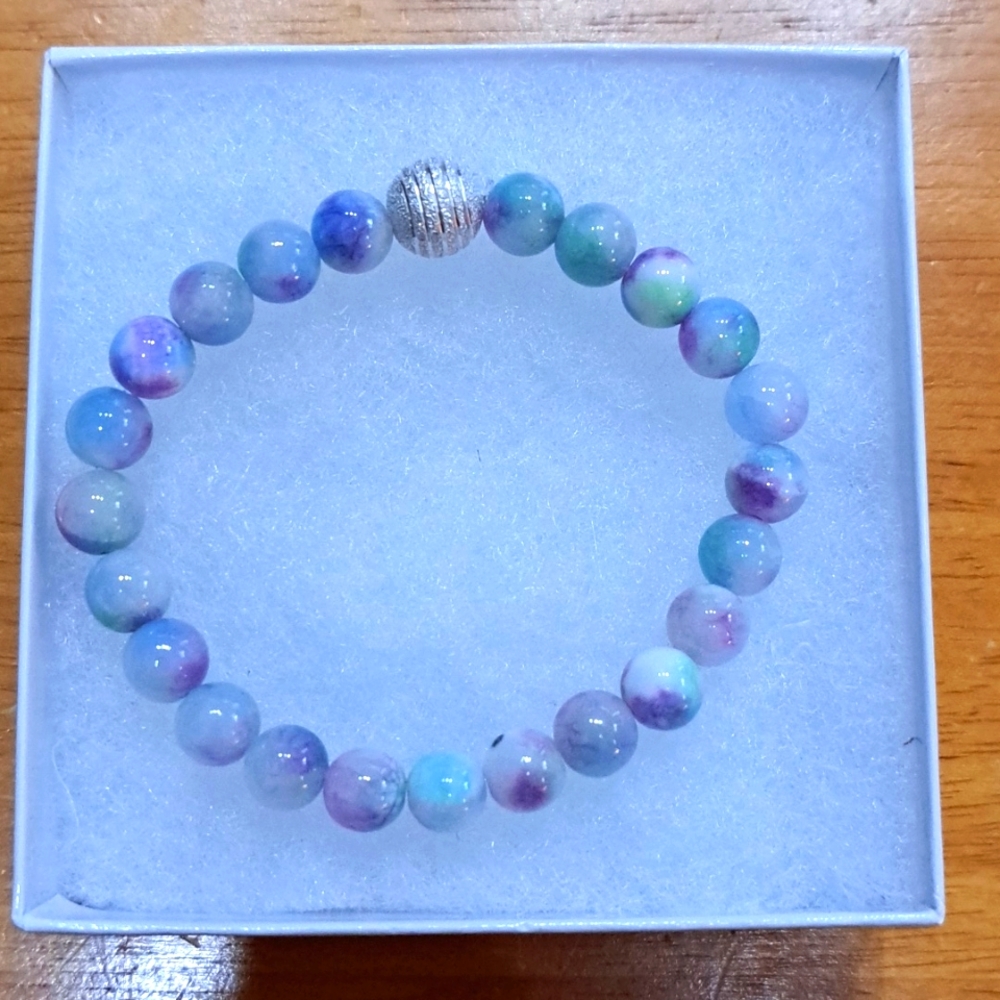 Purple & Blue Jade Stone Bracelet